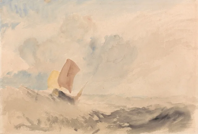 A Rough Sea with a Fishing Boat, J. M. W. Turner