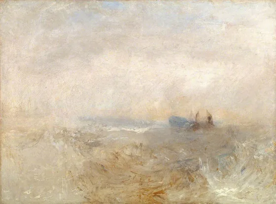 A Wreck, with Fishing Boats — J. M. W. Turner