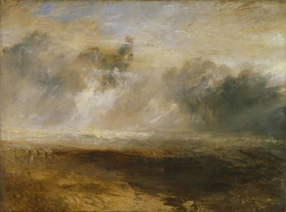 Breakers on a Flat Beach — J. M. W. Turner