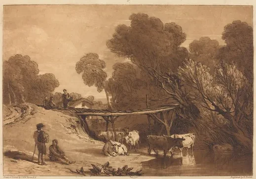 Bridge and Cows — J. M. W. Turner
