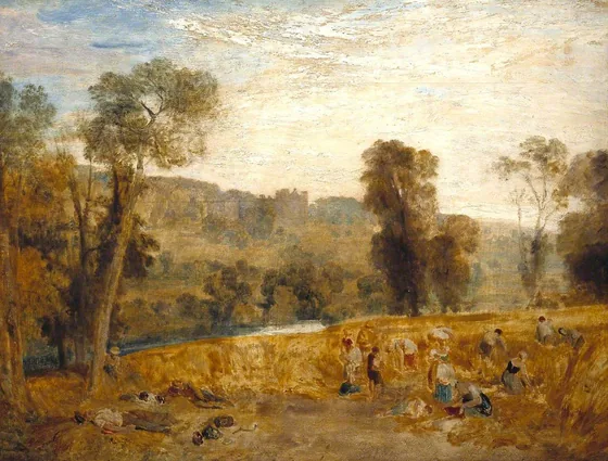 Cassiobury Park: Reaping — J. M. W. Turner