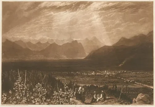 Chain of Alps from Grenoble to Chamberi — J. M. W. Turner