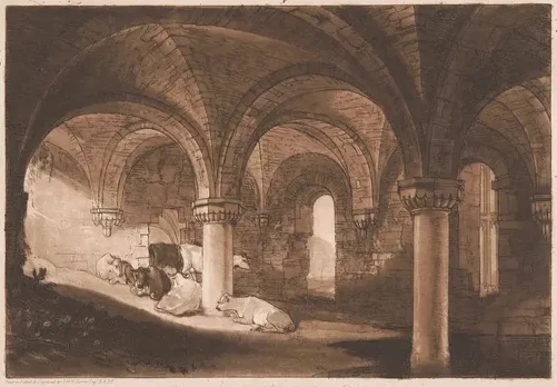 Crypt of Kirkstall Abbey — J. M. W. Turner
