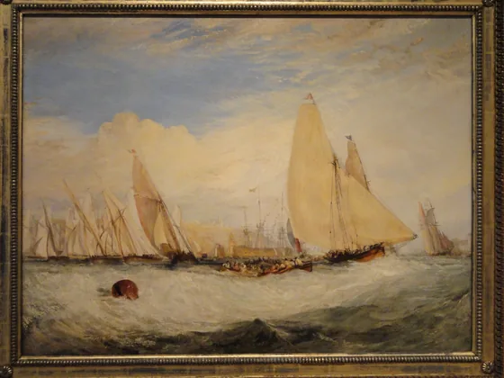 East Cowes Castle, the Seat of J. Nash, Esq., the Regatta Beating to Windward — J. M. W. Turner