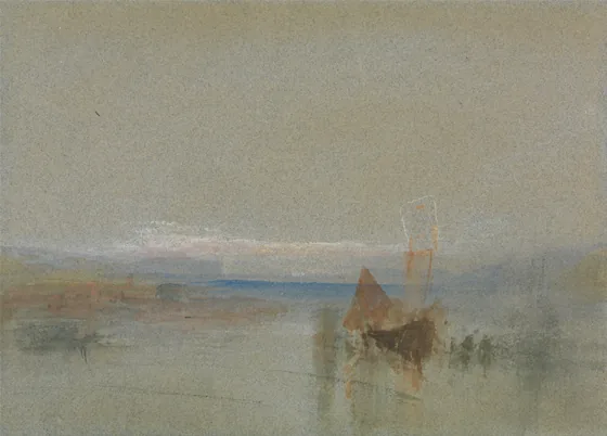 Fishing Boats Becalmed off le Havre — J. M. W. Turner