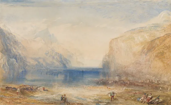 Fluelen- Morning (looking towards the lake) — J. M. W. Turner