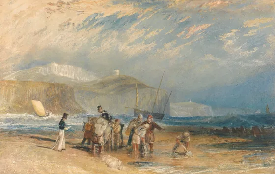 Folkestone Harbour and Coast to Dover — J. M. W. Turner