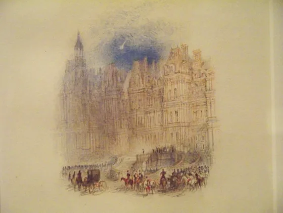 Fontainebleau: The Departure of Napoleon — J. M. W. Turner