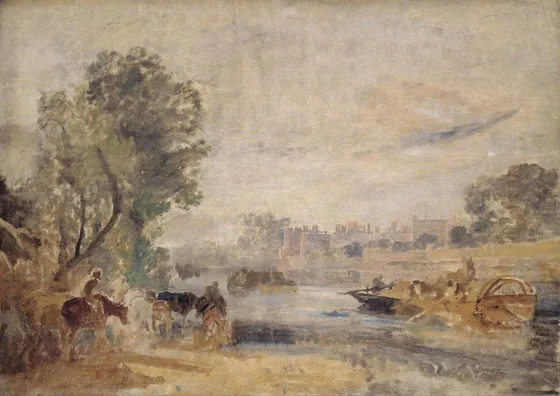 Hampton Court from the Thames — J. M. W. Turner
