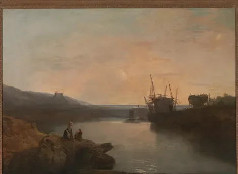 Harlech Castle, from Tygwyn Ferry, Summer's Evening Twilight — J. M. W. Turner