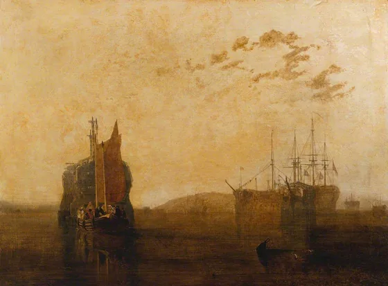 Hulks on the Tamar — J. M. W. Turner