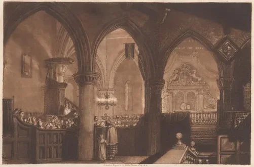 Interior of a Church — J. M. W. Turner