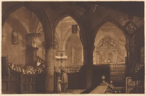 Interior of a Church — J. M. W. Turner