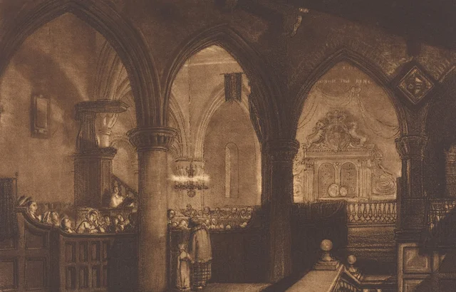 Interior de una iglesia, J. M. W. Turner