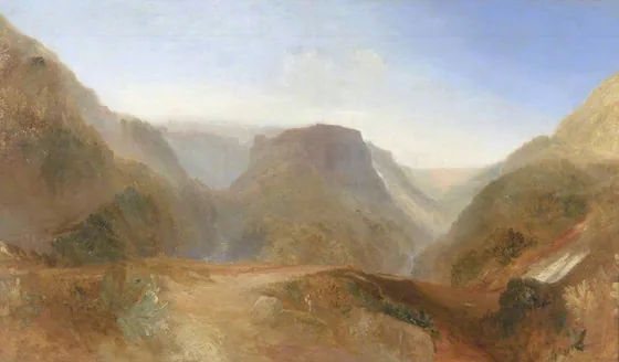 Italian Landscape, probably Civita di Bagnoregio — J. M. W. Turner
