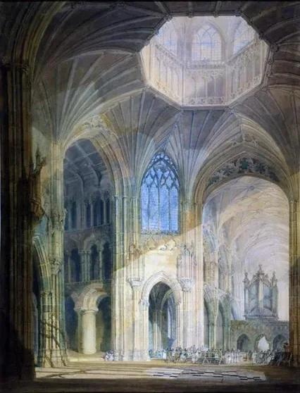 Joseph Mallord William Turner - Interior of Ely Cathedral - North Transept and Chancel — J. M. W. Turner