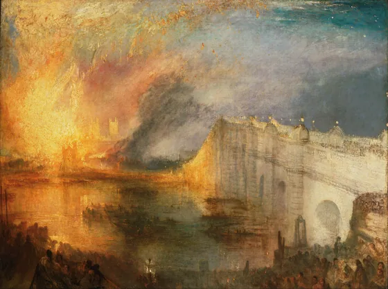 L'Incendie de la Chambre des Lords et des Communes, le 16 octobre 1834 — J. M. W. Turner