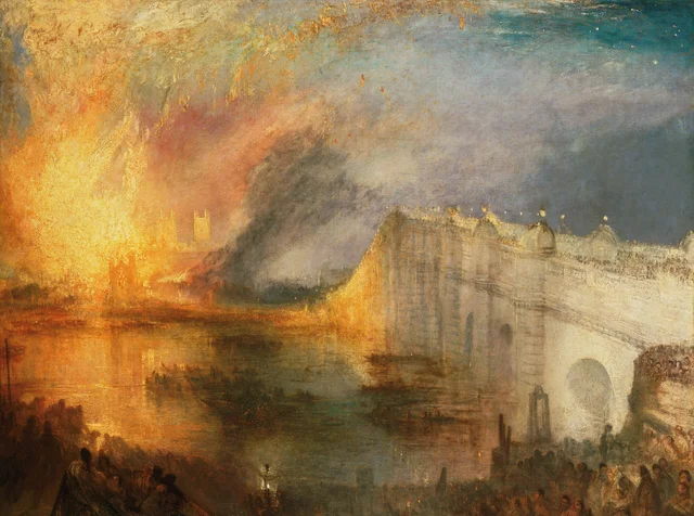 O Incêndio da Câmara dos Lordes e dos Comuns, 16 de outubro de 1834