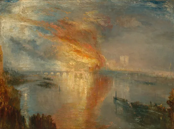 L'Incendie de la Chambre des Lords et des Communes, le 16 octobre 1834 — J. M. W. Turner