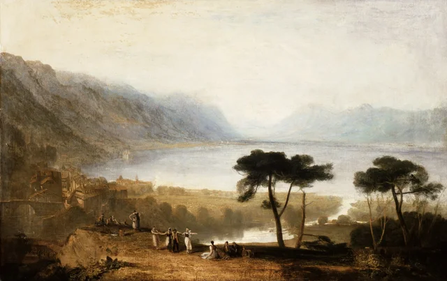 O lago Léman visto de Montreux
