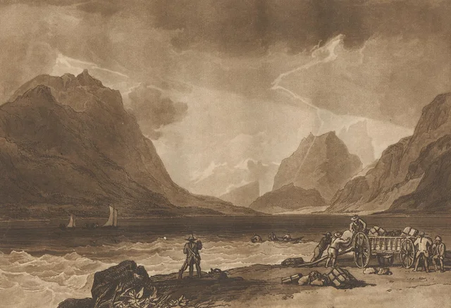 O lago de Thun, Suíça