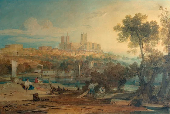 Lincoln Cathedral from the Holmes — J. M. W. Turner