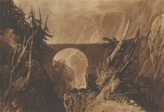 Little Devil's Bridge over the Russ above Altdorft, Switzerland — J. M. W. Turner