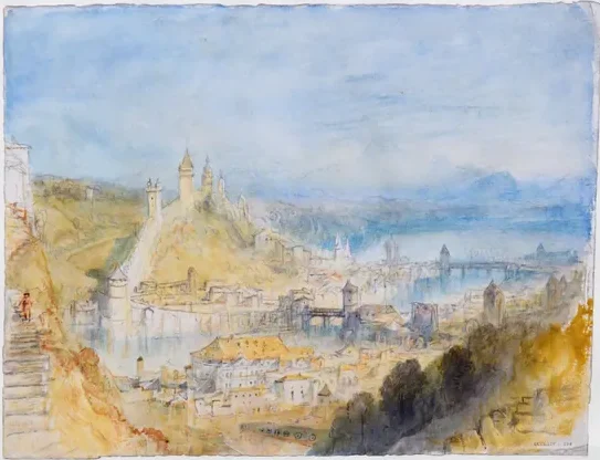 Lucerne from the Walls: Sample Study — J. M. W. Turner