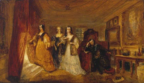 Lucy, Countess of Carlisle, and Dorothy Percy’s Visit to their Father Lord Percy, when under Attainder ... — J. M. W. Turner
