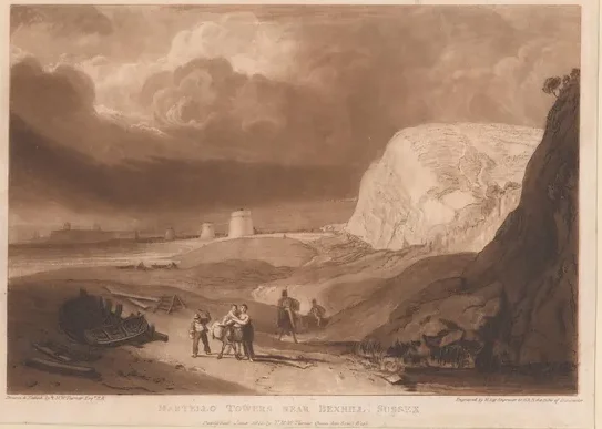 Martello Towers near Bexhill, Sussex — J. M. W. Turner