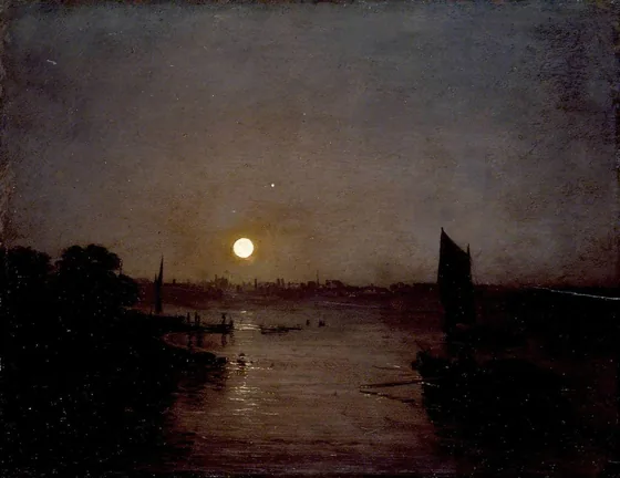 Moonlight, a Study at Millbank — J. M. W. Turner