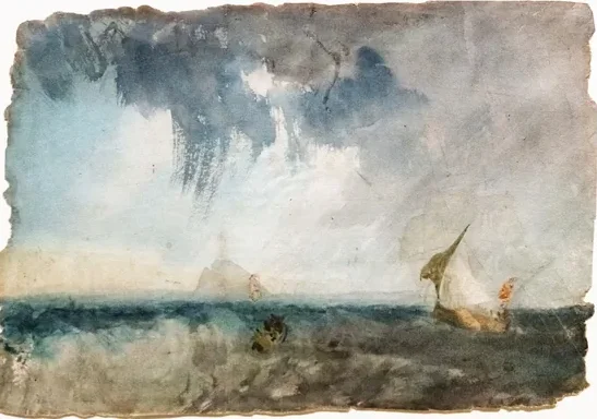 Navigation au large de Mewstone (peut-être une étude pour la « Côte Sud ») — J. M. W. Turner
