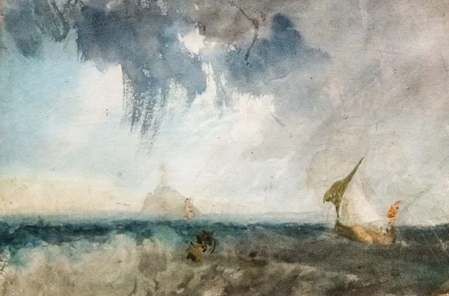 Navegação ao largo de Mewstone (talvez um estudo para a «Costa Sul»)