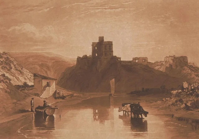 O castelo de Norham no Tweed
