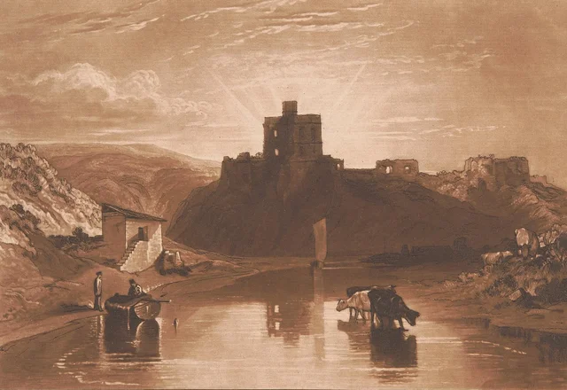 O castelo de Norham no Tweed