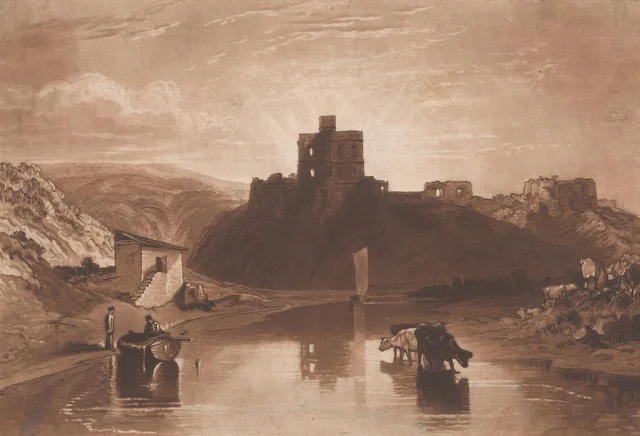 O castelo de Norham no Tweed