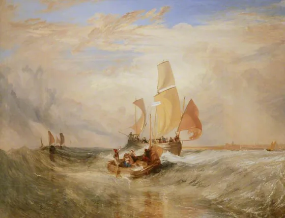 'Now for the Painter' (Rope) – Passengers Going on Board — J. M. W. Turner