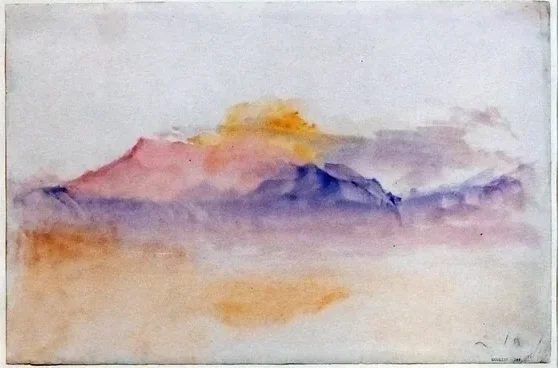 Nuages au-dessus du Rigi au lever du soleil, vus de Lucerne — J. M. W. Turner