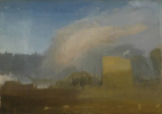 Rouen: The Left Bank, with Shipping Beyond — J. M. W. Turner