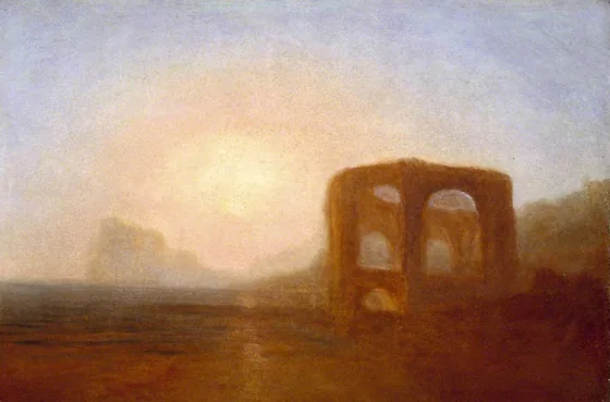 Seacoast with Ruin, probably the Bay of Baiae — J. M. W. Turner