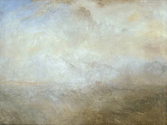 Seascape with Distant Coast — J. M. W. Turner