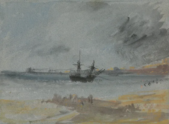 Ship Aground Brighton — J. M. W. Turner