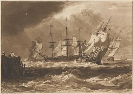 Ships in a Breeze — J. M. W. Turner