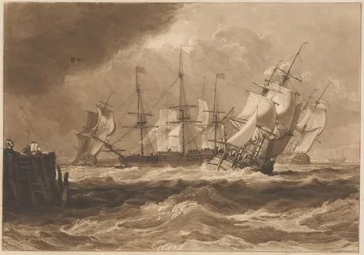 Ships in a Breeze — J. M. W. Turner