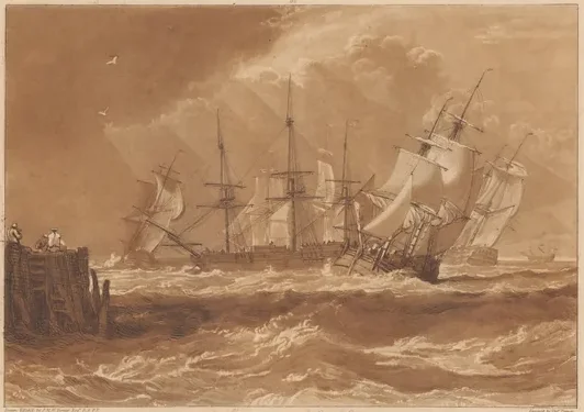 Ships in a Breeze — J. M. W. Turner