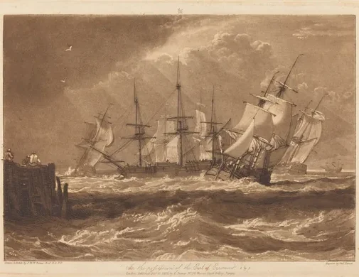 Ships in a Breeze — J. M. W. Turner