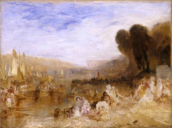 Sketch for ‘East Cowes Castle, the Regatta Starting for Their Moorings’ No. 3 — J. M. W. Turner