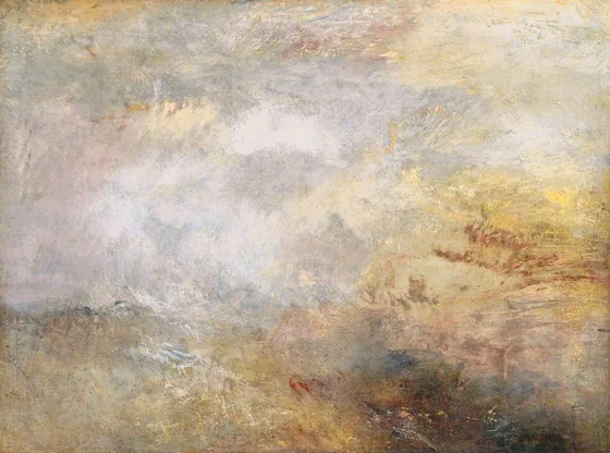 Stormy Sea with Dolphins — J. M. W. Turner