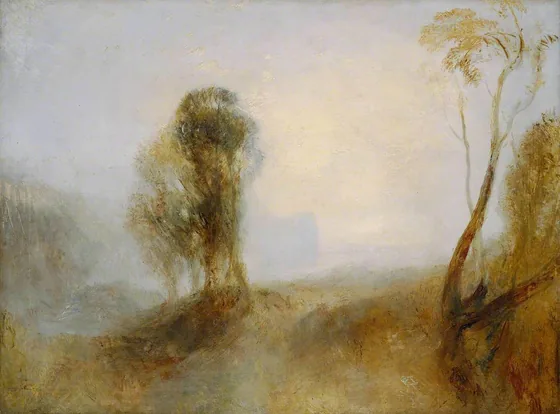 Sunrise, a Castle on a Bay: ‘Solitude’ — J. M. W. Turner