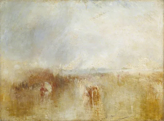 The Arrival of Louis-Philippe at the Royal Clarence Yard, Gosport, 8 October 1844 — J. M. W. Turner